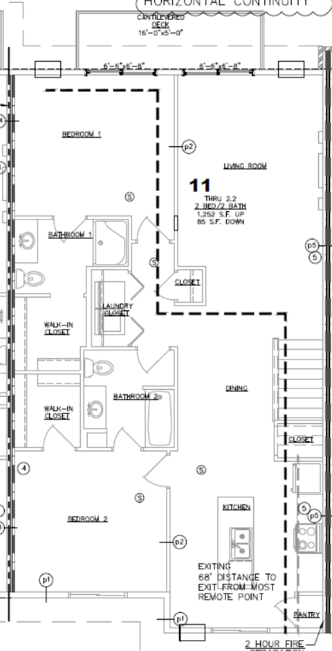 a floor plan of a small house with a kitchen and a living room